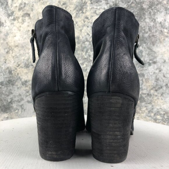 BP Women's Size 9M Trolley Black Leather High Heel Side Zip Ankle Booties Boots - Picture 7 of 15